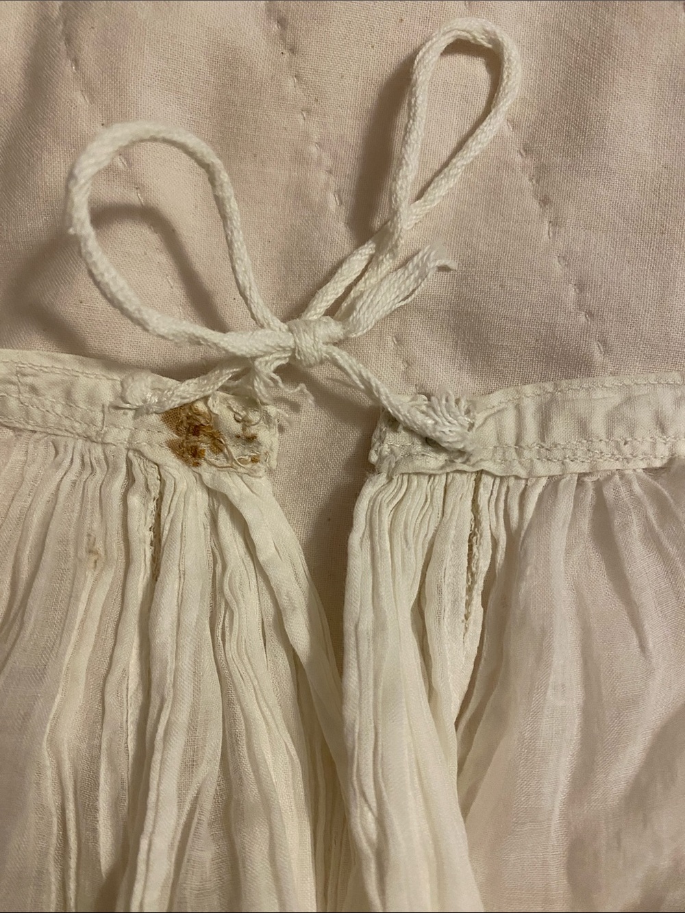 Vintage Handmade White High Low Prairie Maxi Skirt XXS Cottagecore - Picture 12 of 16